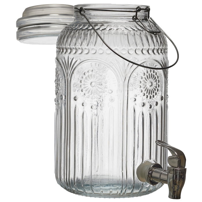 Home Deco Factory Distributeur de boissons 4 L en verre Cocktail Lounge Home Deco Factory Distributeur de boissons 4 L en verre Cocktail Lounge