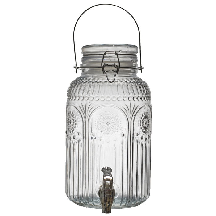 Home Deco Factory Distributeur de boissons 4 L en verre Cocktail Lounge Home Deco Factory Distributeur de boissons 4 L en verre Cocktail Lounge