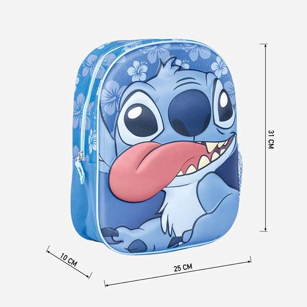 Cerdá Sac à dos enfant 3D Stitch 25 x 31 x 10 cm - Recommandé de 2 à 8 ans - Bleu Cerdá Sac à dos enfant 3D Stitch 25 x 31 x 10 cm - Recommandé de 2 à 8 ans - Bleu