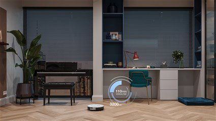 Ecovacs Deebot U2 Aspirateur Robot avec Fonction Lavage Ozmo, Navigation SmartMove, Contrôle par Application