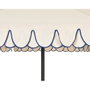 Outdoor Living By Decoris Parasol de jardin beige avec bordure bleue ø270 x 235 cm