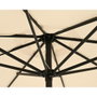 Outdoor Living By Decoris Parasol de jardin beige avec bordure bleue ø270 x 235 cm