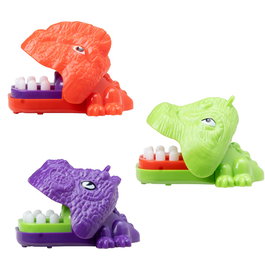 HTI Snappysaurs - Tête de dinosaure à remonter avec mouvement de morsure aléatoire - Jouet d'éveil pour enfant dès 3 ans - Disponible en 3 couleurs