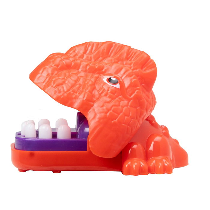 HTI Snappysaurs - Tête de dinosaure à remonter avec mouvement de morsure aléatoire - Jouet d'éveil pour enfant dès 3 ans - Disponible en 3 couleurs