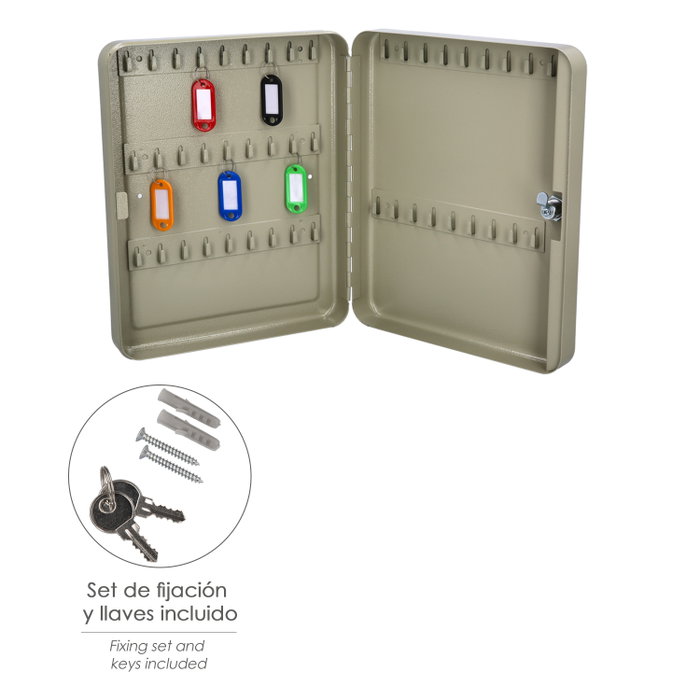 WOLFPACK LINEA PROFESIONAL Armoire de clés pour 45 clés, beige