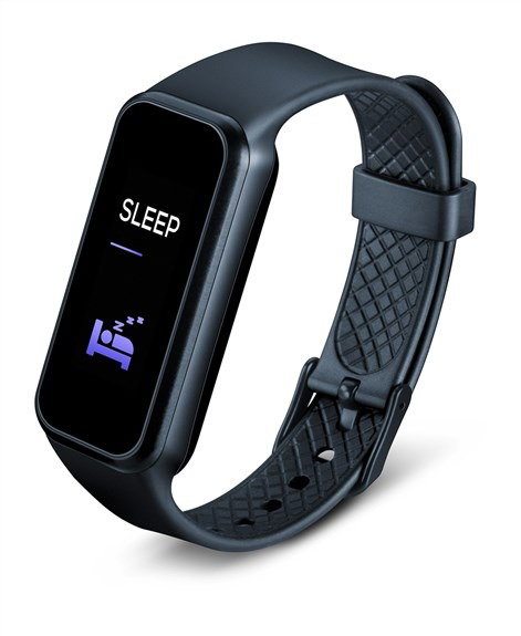 Beurer AS-99 Montre connectée / Tracker d'activité avec capteur de fréquence cardiaque Bluetooth, notifications d'appels et SMS, compatible applications sportives