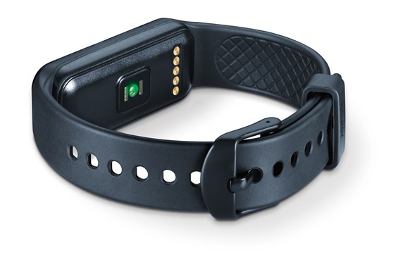 Beurer AS-99 Montre connectée / Tracker d'activité avec capteur de fréquence cardiaque Bluetooth, notifications d'appels et SMS, compatible applications sportives