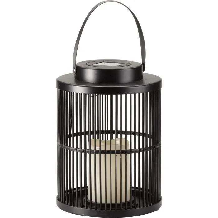Smart Garden Lanterne Solaire Urbane Noire pour Muret et Terrasse, Chargement Solaire, Allumage Automatique - 24 x 18 cm