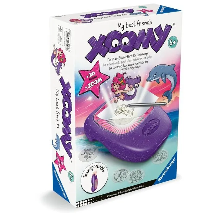Ravensburger 23697 Xoomy - Machine à dessin nomade avec zoom - Thème My Best Friends - Loisir créatif pour enfants dès 6 ans