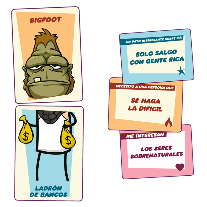 Asmodee EXMMD01ES Jeu de Société Master Dater – Jeu de Cartes pour Adultes – Humour Absurde Cyanide & Happiness – 3 à 6 Joueurs – 14 Ans et + – Version Espagnole