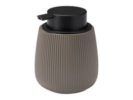 Berilo Dosificateur Rayures Bombé Gris | 9,5 x 9 x 12 cm | Plastique (Set de 12)