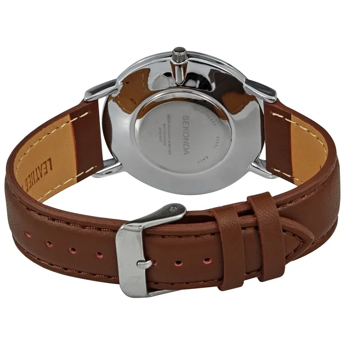 Sekonda Montre à quartz avec bracelet en cuir 1347,84 pour hommes Sekonda Montre à quartz avec bracelet en cuir 1347,84 pour hommes