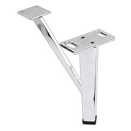 Pied de meuble ou canapé métallique Q&Q Yanina H150 Chromé - Hauteur 150 mm, finition noir