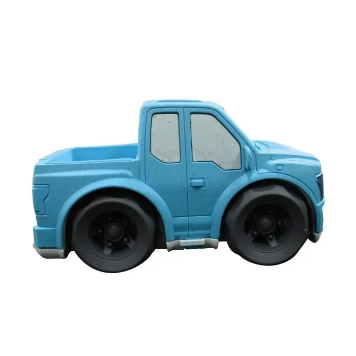 Lexibook Petite Voiture Pick-up Bleu en Fibres de Blé Recyclables - Jouet Tout-Terrain pour Bébé 18 Mois et Plus - Stimule Déxtérité et Sens