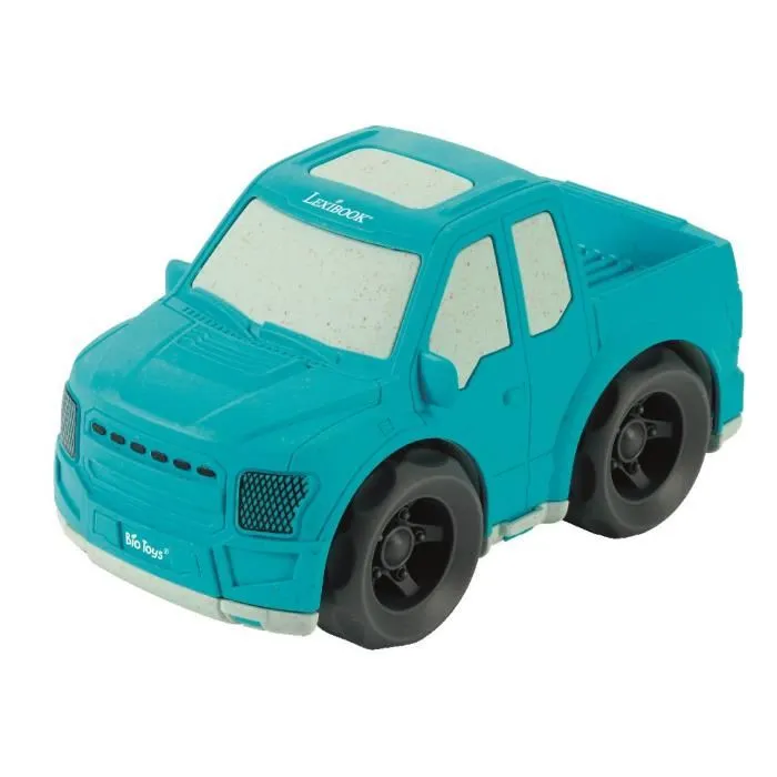 Lexibook Petite Voiture Pick-up Bleu en Fibres de Blé Recyclables - Jouet Tout-Terrain pour Bébé 18 Mois et Plus - Stimule Déxtérité et Sens