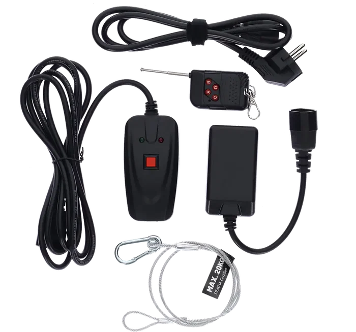 Machine à fumée Algamlight 1000W avec télécommandes filaire et HF noir