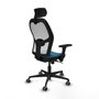 Piqueras y Crespo Chaise de Bureau 3D036G2 Blanc Vert pétrole