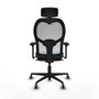 Piqueras y Crespo Chaise de Bureau 3D036G2 Blanc Vert pétrole