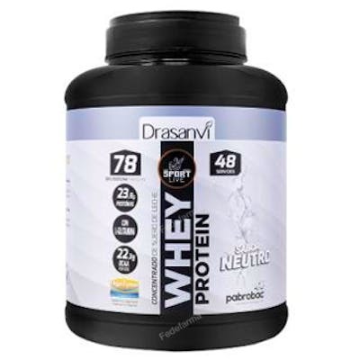 DRASANVI SPORT LIVE Whey Protein Concentrée Neutre 1450g DRASANVI SPORT LIVE Whey Protein Concentrée Neutre 1450g