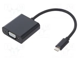 QOLTEC Adaptateur USB 3.1 vers D-Sub 15pin HD USB C, noir