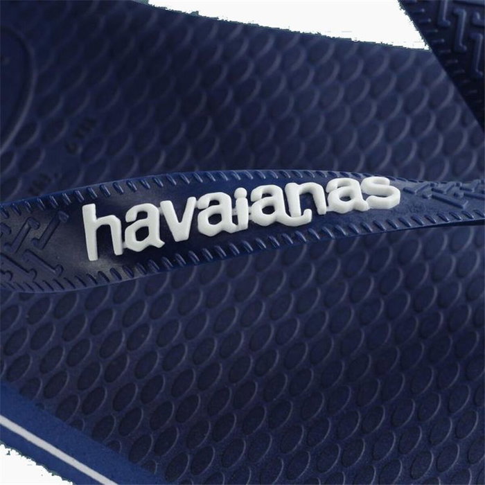 Tongs pour Homme Havaianas Logo Filete Bleu