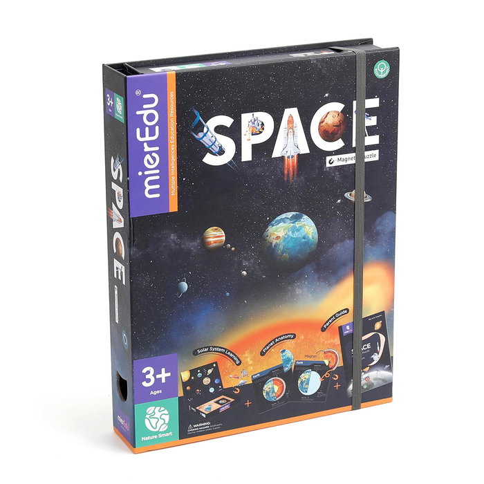 MIEREDU Puzzle magnétique espace et système solaire éducatif - 67 aimants, 11 cartes, pour enfant 3 ans et plus, langues multiples MIEREDU Puzzle magnétique espace et système solaire éducatif - 67 aimants, 11 cartes, pour enfant 3 ans et plus, langues multiples
