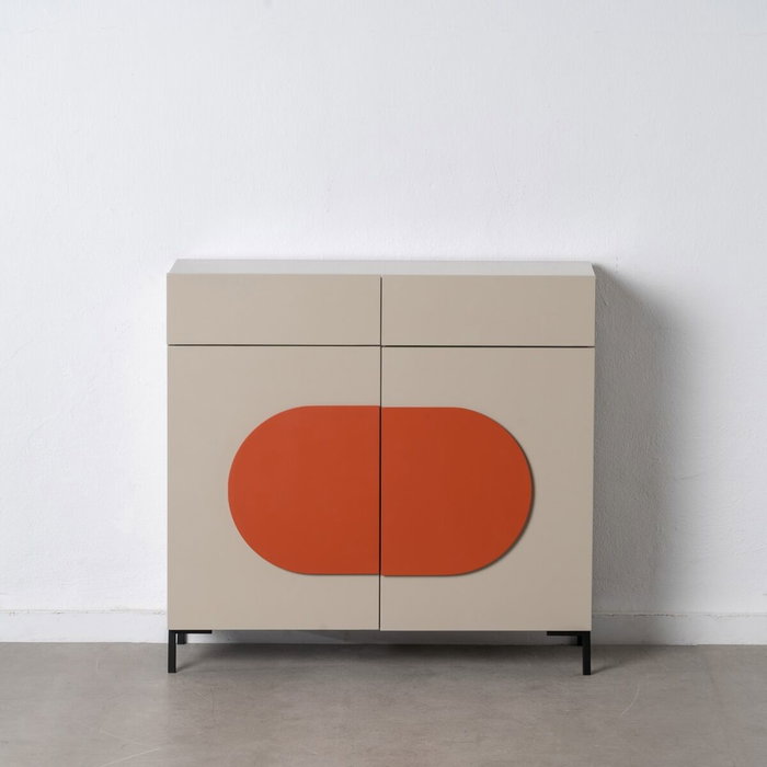 BigBuy Home Meuble d'Entrée NECTO Orange Taupe BigBuy Home Meuble d'Entrée NECTO Orange Taupe