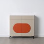 BigBuy Home Meuble d'Entrée NECTO Orange Taupe