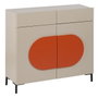 BigBuy Home Meuble d'Entrée NECTO Orange Taupe