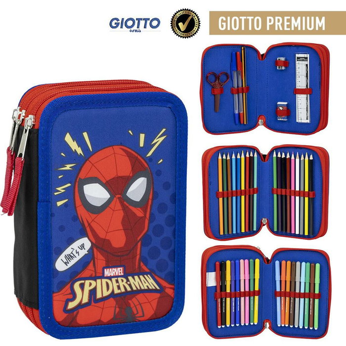 Pochette à crayons triple Spider-Man
