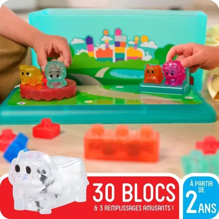 Goliath Jelly Blox - Jeu de construction souple - Coffret de 24 briques flexibles et colorées pour enfants dès 2 ans - Stimule créativité et éveil sensoriel