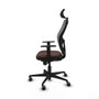 Piqueras y Crespo Chaise de Bureau avec Appui-tête 1D036G2 Gris Brun foncé