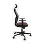 Piqueras y Crespo Chaise de Bureau avec Appui-tête 1D036G2 Gris Brun foncé