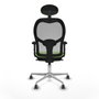 Piqueras y Crespo Chaise de Bureau Jorquera Pistache avec Appui-tête