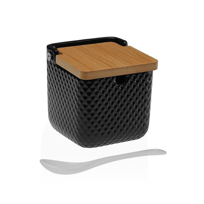 Sucrier Versa Noir Céramique Bambou Dolomite 8,3 x 8,3 x 8,3 cm Sucrier Versa Noir Céramique Bambou Dolomite 8,3 x 8,3 x 8,3 cm