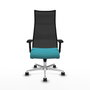 Piqueras y Crespo Chaise de Bureau Albacete Turquoise et Noir