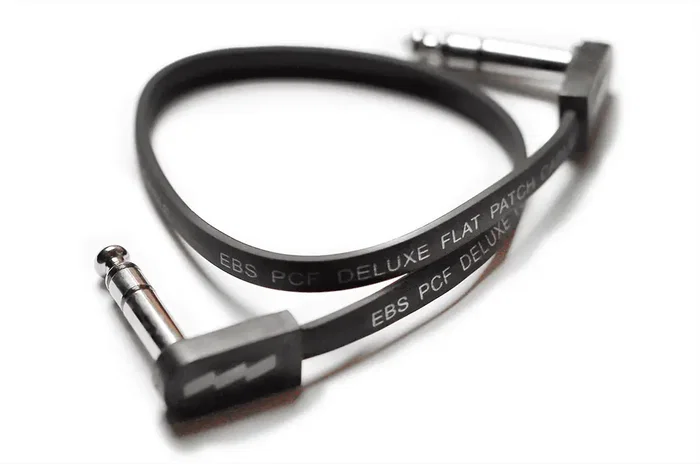 EBS PCF-DL Cable Jack Jack 28 cm Noir - Flat Patch Deluxe Serie Or 24K EBS PCF-DL Cable Jack Jack 28 cm Noir - Flat Patch Deluxe Serie Or 24K
