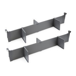 Emuca Kit d'accessoires de séparation pour intérieurs de tiroirs Vertex-Concept, largeur 900mm, Aluminium et Plastique, Gris antracite