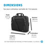 HP Sacoche pour ordinateur portable Professional 15.6 pouces - Protection RFID, matériaux écoresponsables, compartiments organisés, poche pour traceur Bluetooth