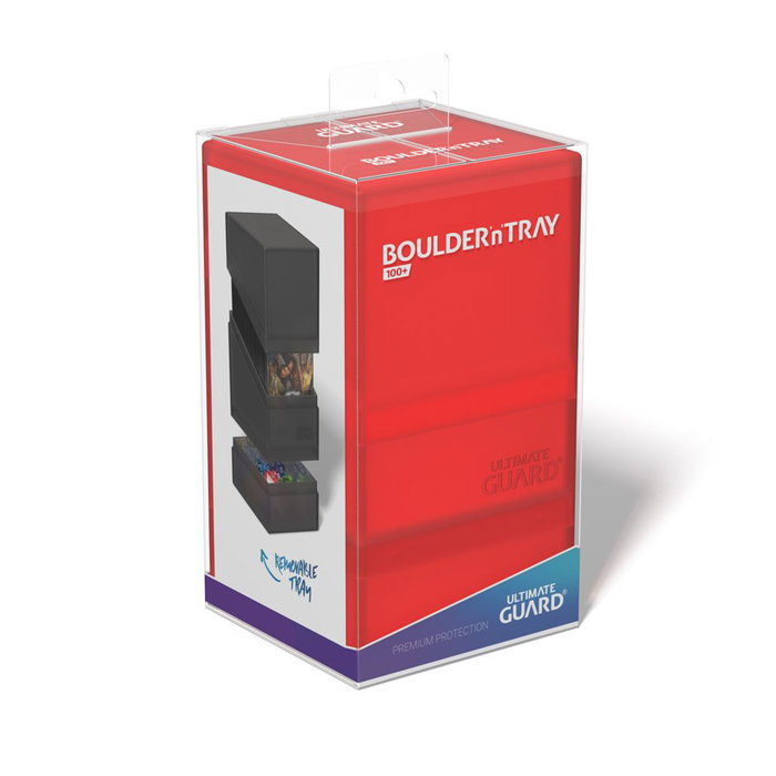 Ultimate Guard Boulder'n'Tray 100+ - Ruby Ultimate Guard Boulder'n'Tray 100+ - Ruby