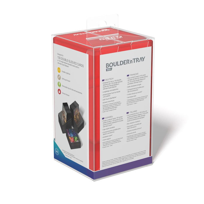 Ultimate Guard Boulder'n'Tray 100+ - Ruby Ultimate Guard Boulder'n'Tray 100+ - Ruby