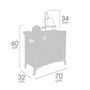 Decuevas Armoire à langer pliable avec accessoires Sohphie pour poupées jusqu'à 42 cm