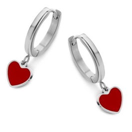 Boucles d´oreilles Femme CO88 Collection 8CE-70102 Argenté Rouge