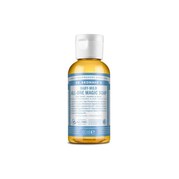 Savon liquide Dr Bronner's 60 ml Neutre Savon liquide Dr Bronner's 60 ml Neutre
