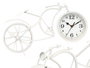 Giftdecor Horloge Forge Bicyclette Blanche 19,5 cm Métal (Set de 4)