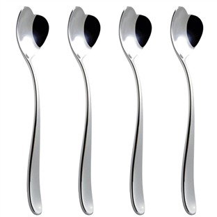 Alessi AMMI01CUS4 - Set de 4 cuillères à glace en acier inoxydable 18/10, design moderne Stefano Giovannoni Alessi AMMI01CUS4 - Set de 4 cuillères à glace en acier inoxydable 18/10, design moderne Stefano Giovannoni