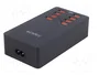 LogiLink Chargeur USB-A 44 W 8 ports Noir