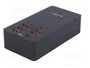 LogiLink Chargeur USB-A 44 W 8 ports Noir