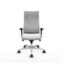 Piqueras Y Crespo Fauteuil de bureau Albacete Blanc avec mécanisme synchrone et base aluminium