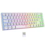 The G-Lab KEYZ HYDROGEN - Clavier gamer sans fil AZERTY avec rétroéclairage RGB - Touches mécaniques - Connexion 2.4 GHz - Blanc